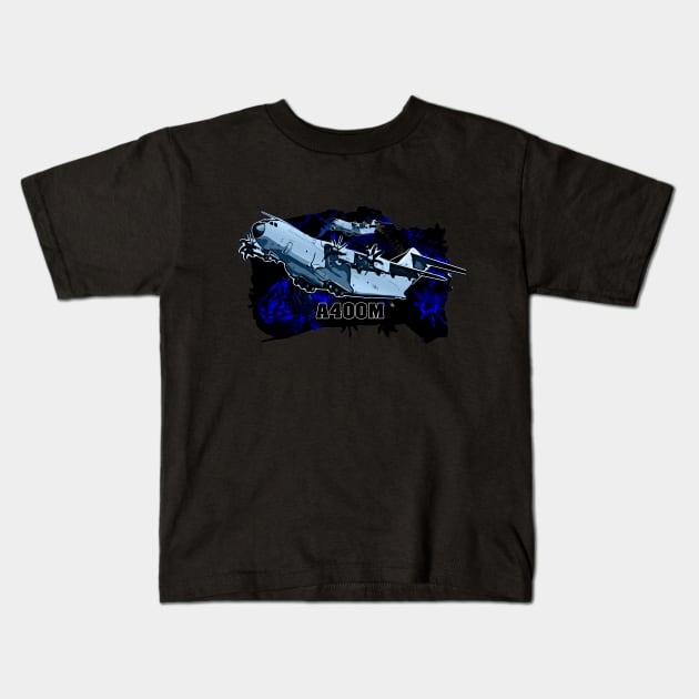 A400M Aircraft Kids T-Shirt by aeroloversclothing